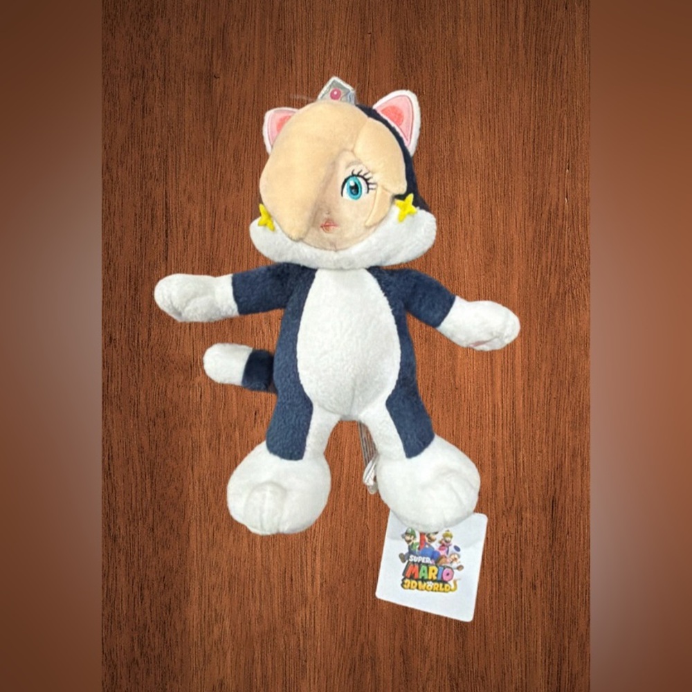 SUPER MÁRIO 3D WORLD CAT ROSALINA PLUSH DOLL. 9” NINTENDO.